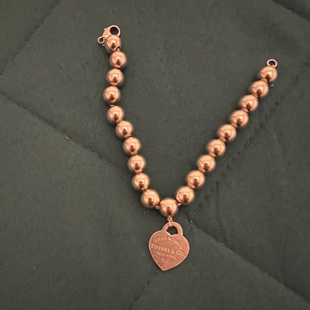 7inch 6mm Authentic Tiffany & Co Bead Ball Bracelet